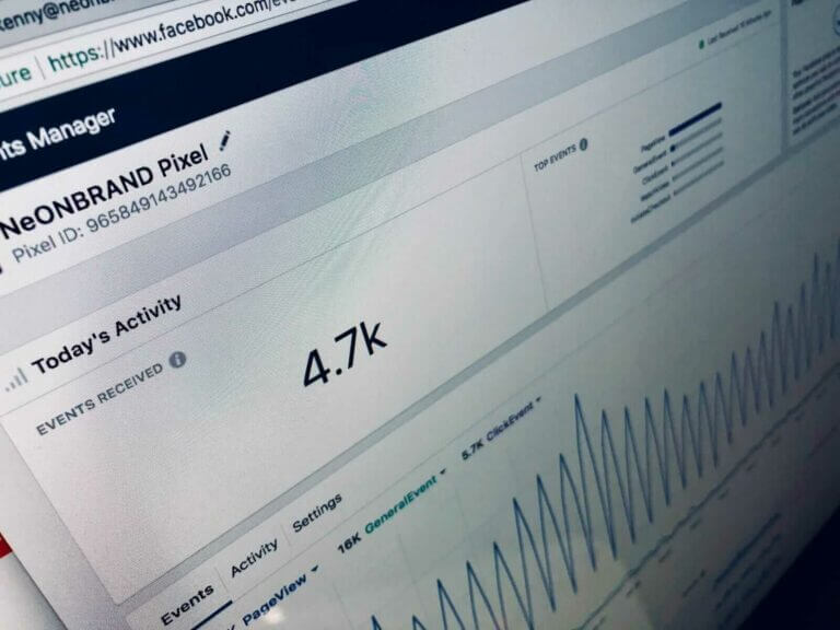 ecommerce analytics computer screen displaying 4.7k
