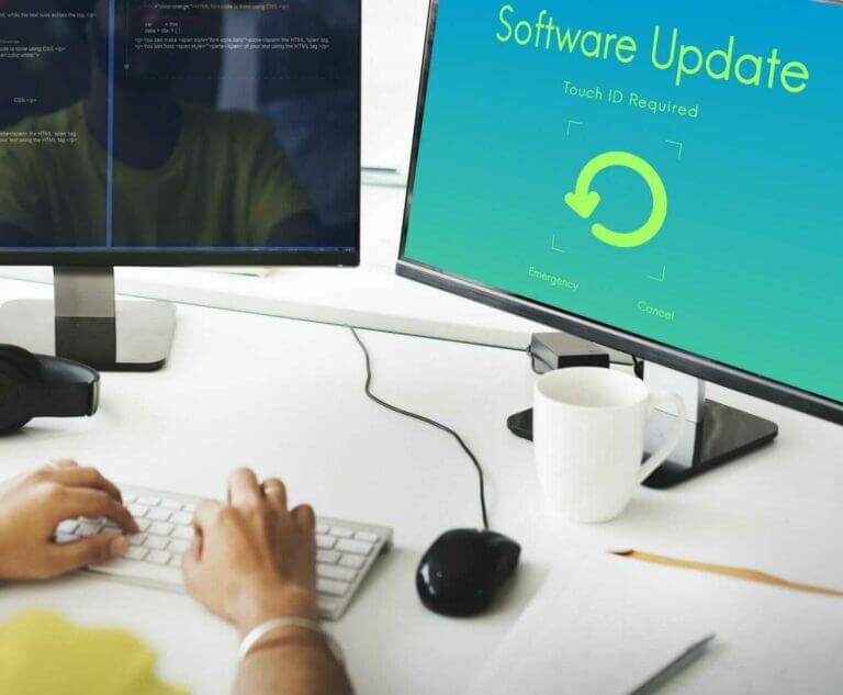 estate-agent-web-design-update-Software Update Electronic Device Display Concept
