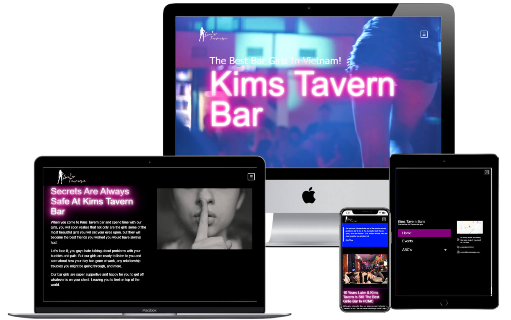 Kims Tavern Bar Saigon Website Design