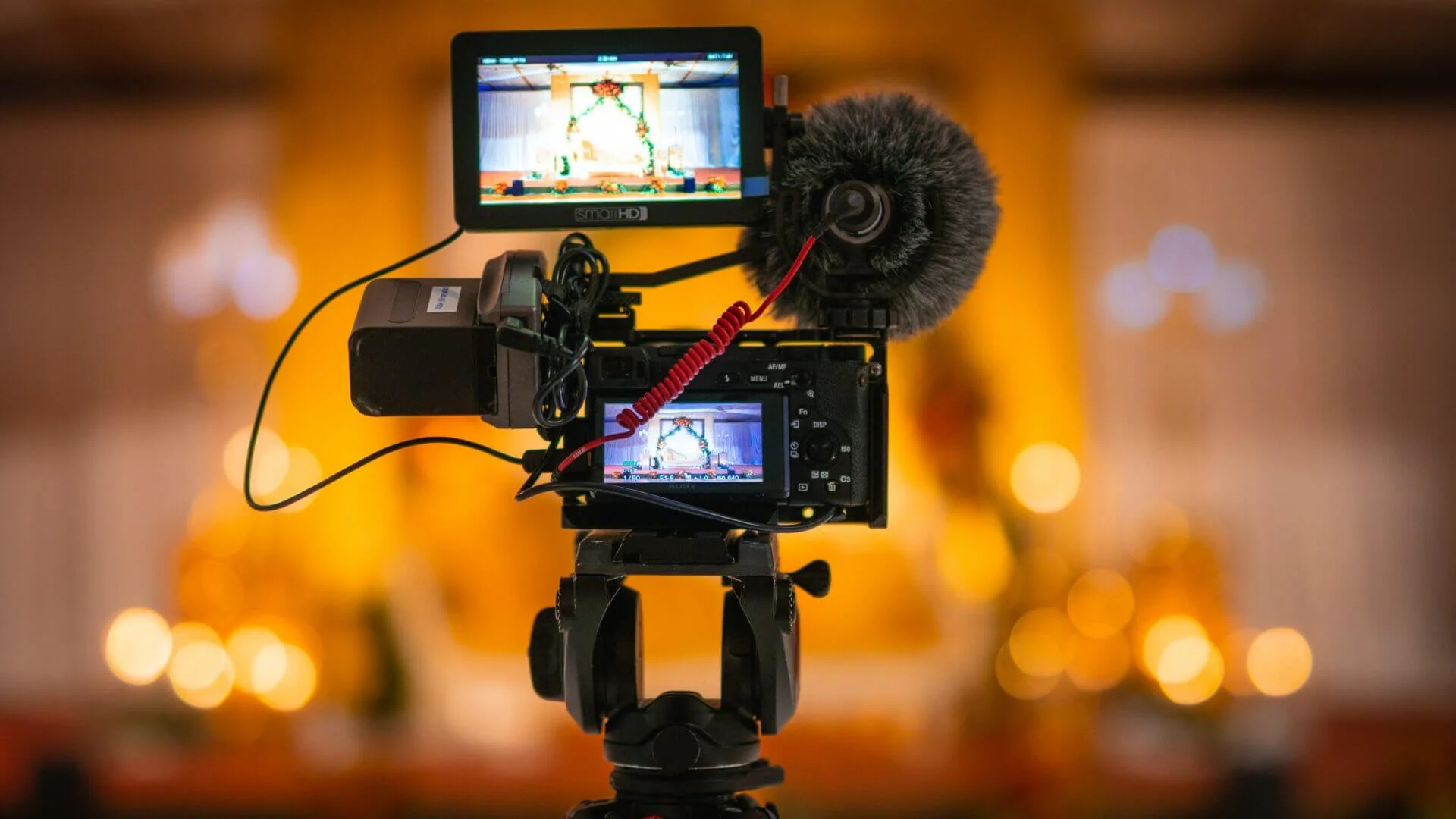 A Camera ready to take images and videos of hotel rooms.
