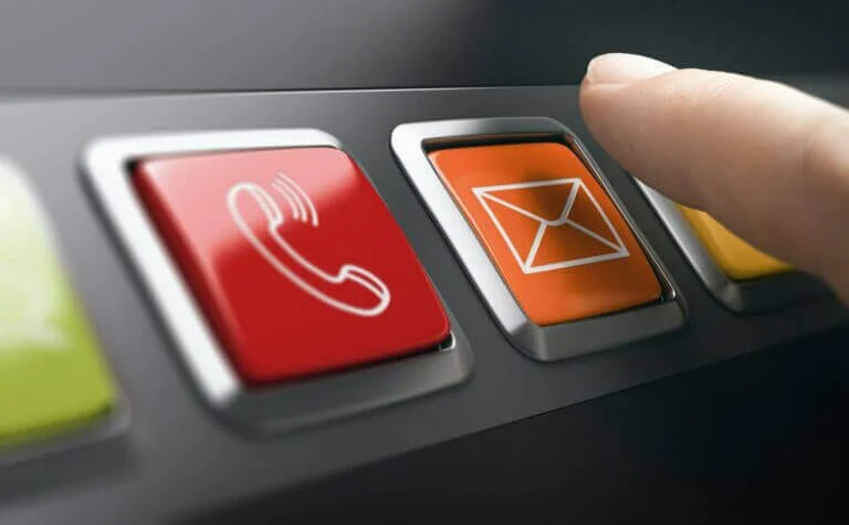 image showing contact buttons for email and phone for google