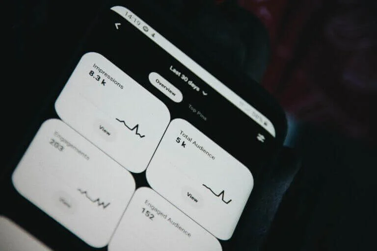 a mobile phone showing an seo audit.