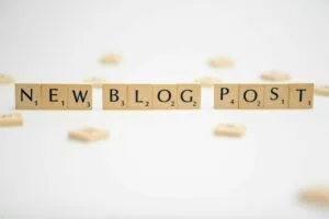 NEW BLOG POST word written on white background. NEW BLOG POST text on whit